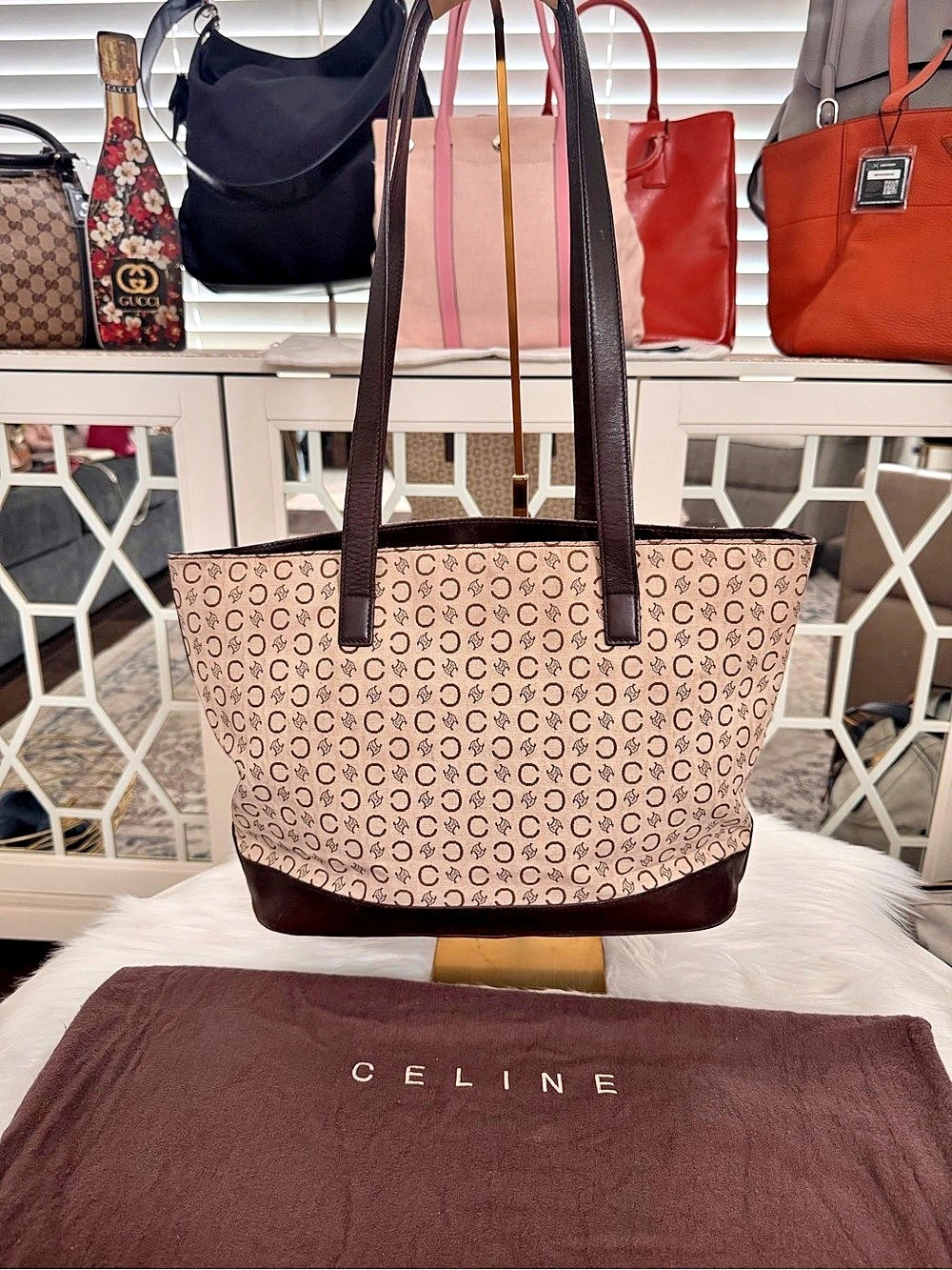 Celine Vintage Macadam Canvas Tote Bag - Picture 2 of 16